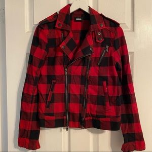 EUC Hudson Buffalo Plaid Moto Jacket - XS